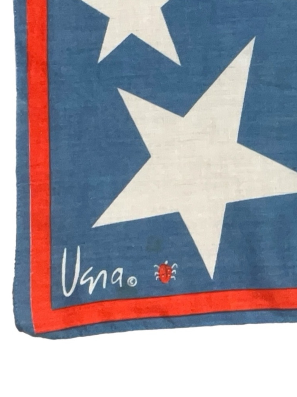 Vintage Vera Ladybug Patriotic Flag Scarf - Vera Neumann - Picture 1 of 3